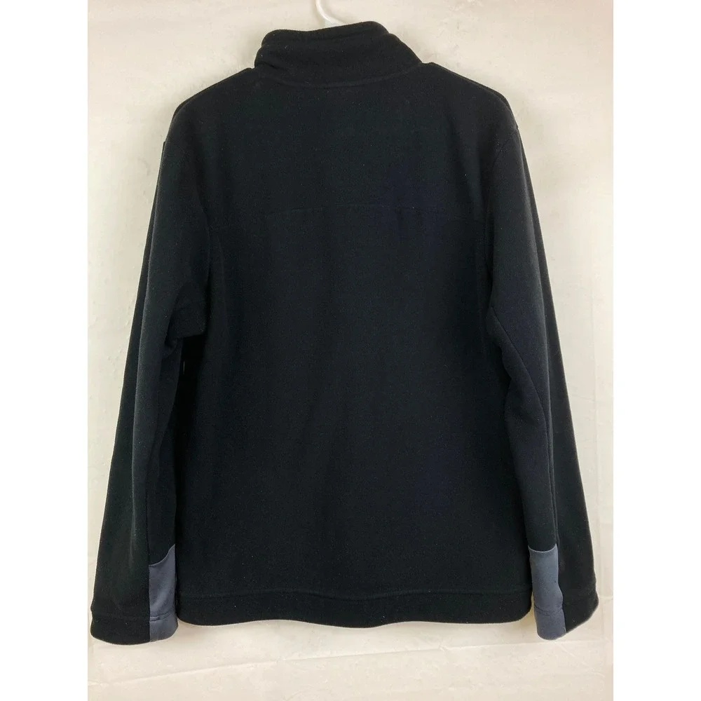 The North Face Fleece Jacket Mens Medium Black Sherpa Lined Full Zip Logo Fall